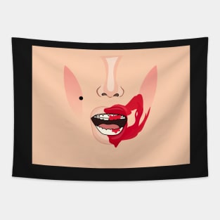 Alaska Makeup Mouth Tapestry