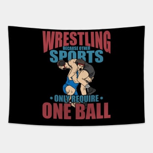 Other Sports Only Require One Ball funny Wrestling clinch Tapestry