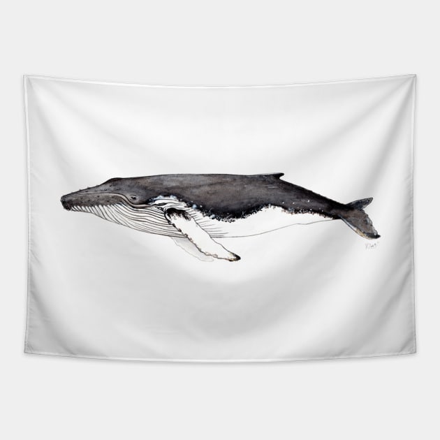 Humpback whale Tapestry by chloeyzoard