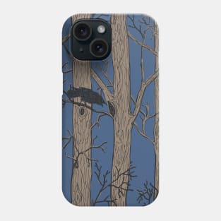 Black Crow in the Forest Phone Case