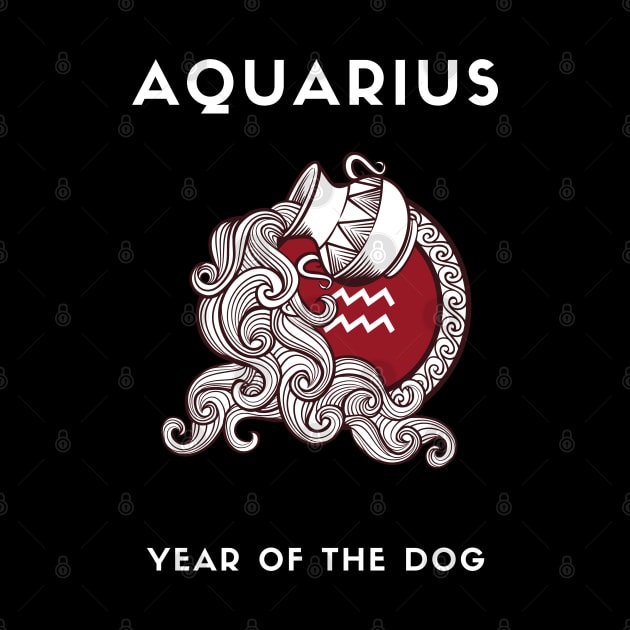 AQUARIUS / Year of the DOG by KadyMageInk