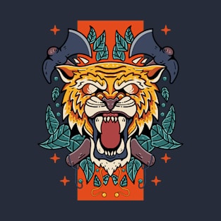 Tiger with axe In the Background T-Shirt