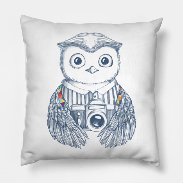 Photographer Pillow by Olya Yatsenko