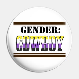 Gender: COWBOY - Enby Colors Pin