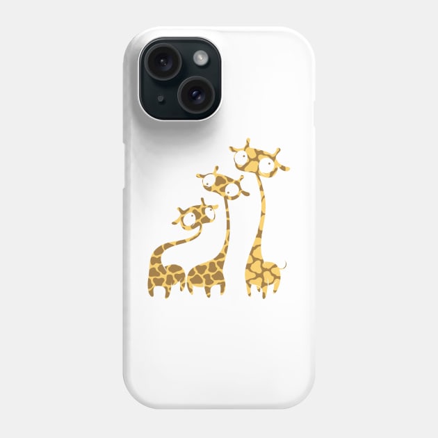 Cute Giraffe Family - Savannah Animals Phone Case by loltshirts