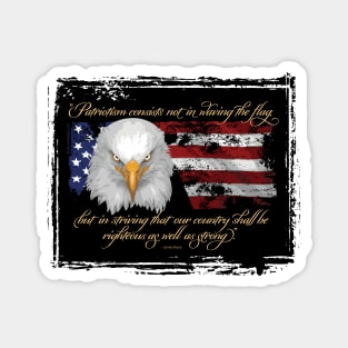 Righteous Patriotism (American pride) - a thoughtful USA tribute Magnet