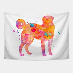 Akbash Dog Watercolor Painting - Orange Tapestry