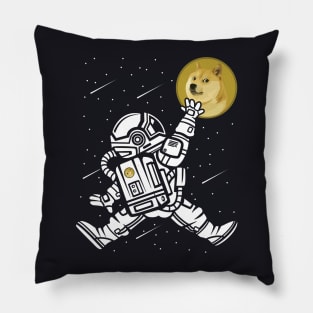 Astronaut Dogecoin DOGE Coin To The Moon Crypto Token Cryptocurrency Wallet Birthday Gift For Men Women Kids Pillow