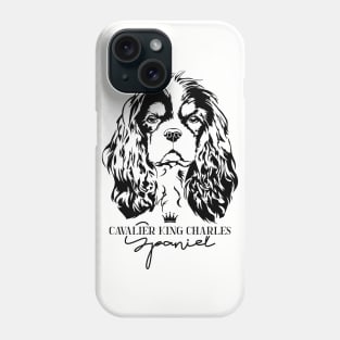 Cavalier King Charles Spaniel lover dog portrait Phone Case