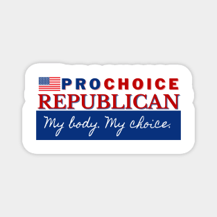 Pro Choice Republican (red & blue on light) Magnet