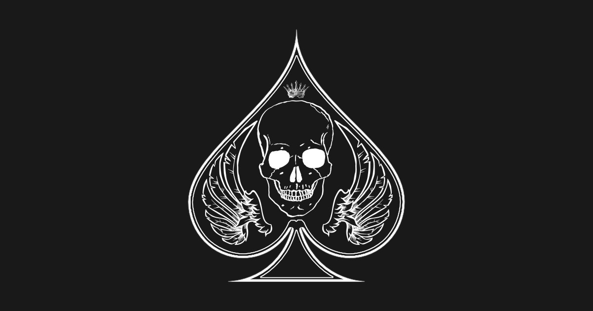 Ace of Spades Skull Sticker TeePublic