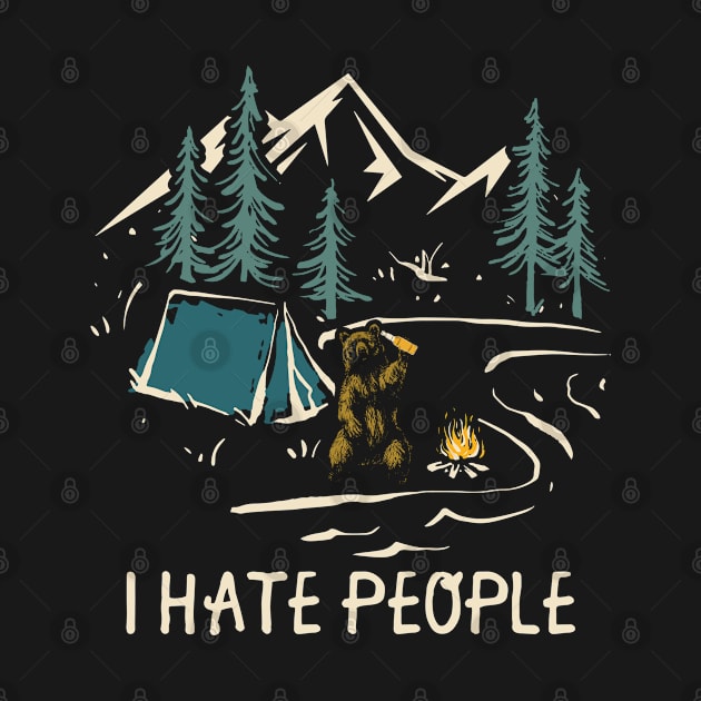 I hate people - Bushcraft Outdoor Camping by Streetwear KKS