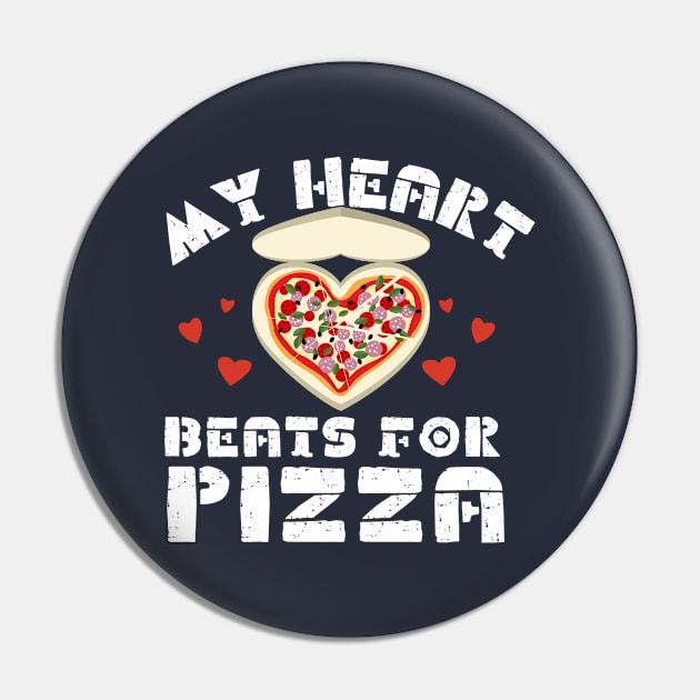 My Heart Beats for Pizza Pin by Unique Treats Designs