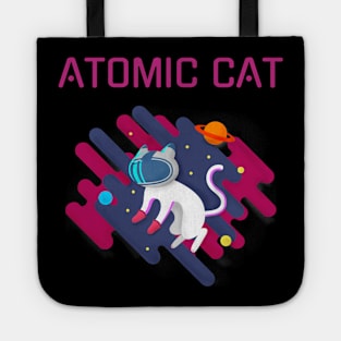 Atomic cat in outer space Tote