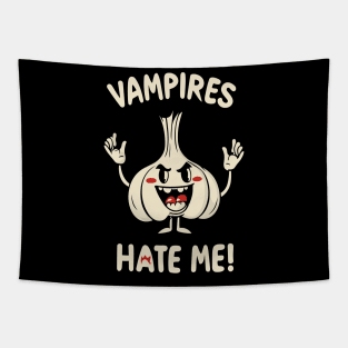 Funny Garlic Lover Gift Vampire Tapestry