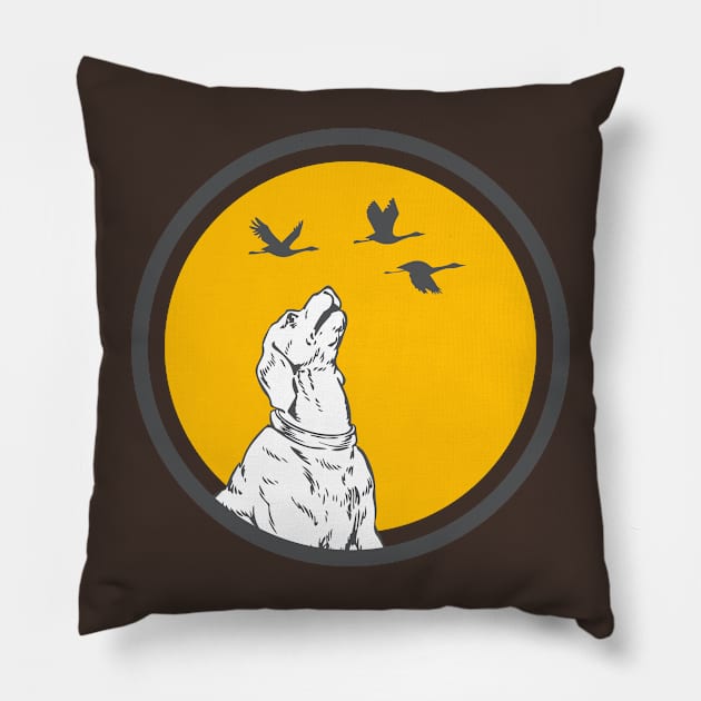 DOG LOOKING UP Pillow by Jackies FEC Store