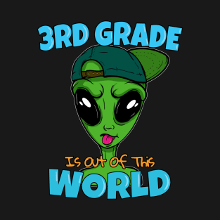 Funny Alien Third Grade 3rd Back to School T-Shirt