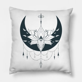 Hand Drawn Mystical Moon Pillow