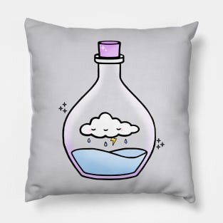 Storm Cloud Potion Bottle Pillow