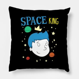 Cute Space King Exploring Outerspace Astronaut Pillow