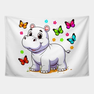 Pretty Hippopotamus Tapestry