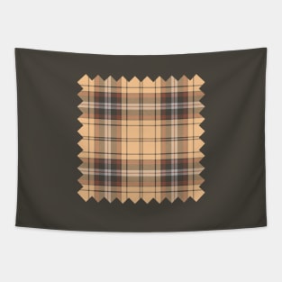 Beige and Brown Tartan Tapestry