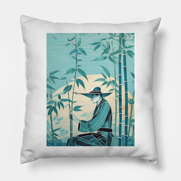 Serene Bamboo Zen Japan Pillow by POD24