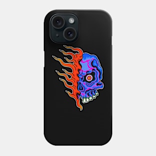 Neon Ghost Skull Phone Case