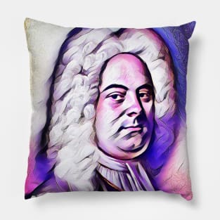 George Frideric Handel Pink Portrait | George Frideric Handel Artwork 12 Pillow