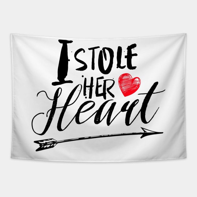 I Stole Her Heart Tapestry by simplecreatives