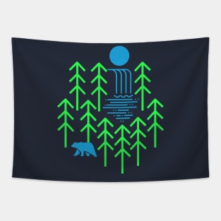 Geometric Bear Tapestry