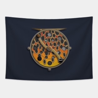 Brown Gold Trout Reel Tapestry