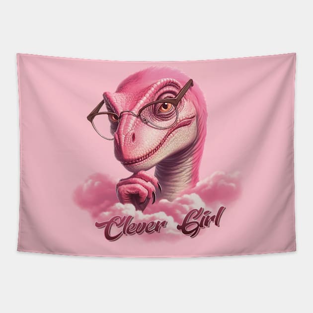 Clever Girl Raptor Tapestry by liminalcandy