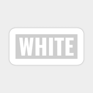 White text simple classic typography Magnet