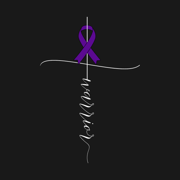 Hodgkins Lymphoma Awareness Warrior Violet Ribbon Gift by Alex21