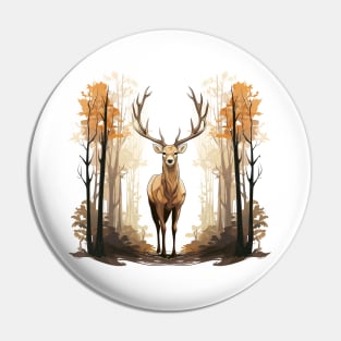 Deer And Forest Pin