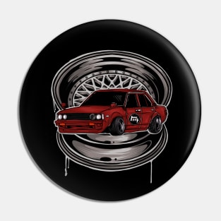 Red corolla Pin