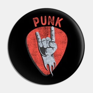 Punk Rock El Diablo Hand Sign Rocker Pin