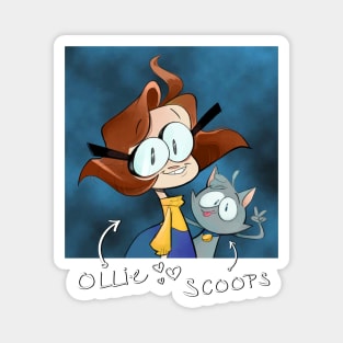 Ollie & Scoops School Photo Magnet