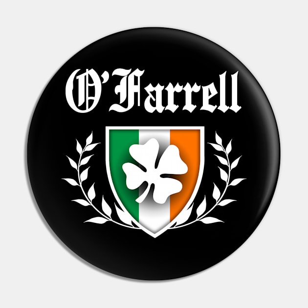 O'Farrell Shamrock Crest Pin by robotface