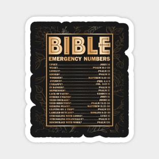 Emergency Bible Numbers Magnet