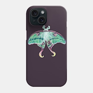 Chalk Luna Moth Phone Case