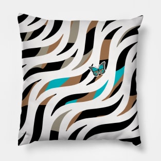 Abstract Black and White Simple Pattern geometry Pillow