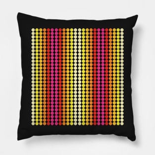 Dots color design yellow, orange, red, pink Pillow