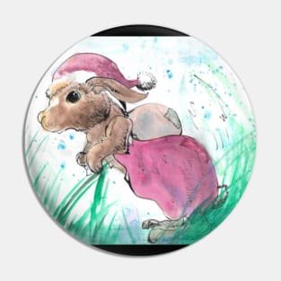 Christmas bunny painting  - vintage style Christmas inspired designs Pin