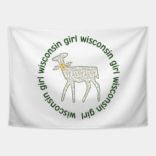 Wisconsin Girl Northwoods Doe Tapestry