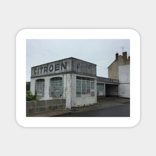 Old Abandoned Car Garage, France Magnet