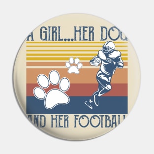 A Girl, Her Dog, and Her Football Pin