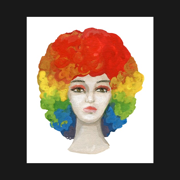 Rainbow wig 70-s vibes by argiropulo