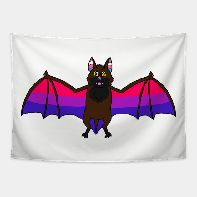 Bisexual Pride Bat Tapestry by HuskyWerewolf